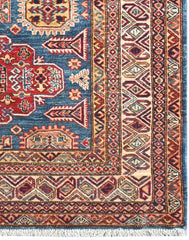 Handmade Kazak Wool Rug 1.97 X 1.51 m (6.4 X 4.9 ft)