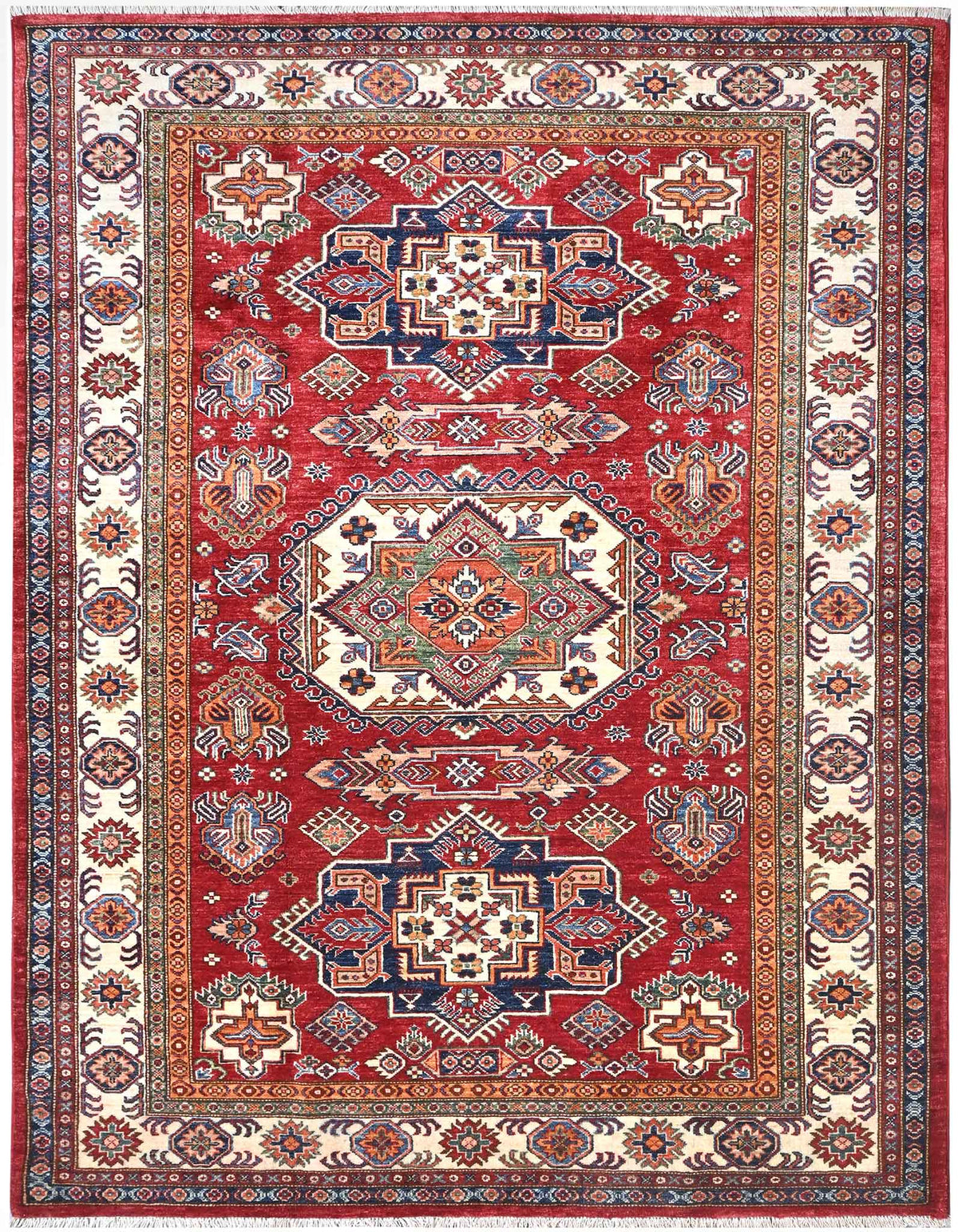 Handmade Kazak Wool Rug 2.36 X 1.70 m (7.7 X 5.5 ft)