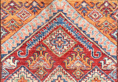 Handmade Kazak Wool Rug 1.26 X 0.84 m (4.1 X 2.7 ft)