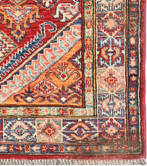 Handmade Kazak Wool Rug 1.26 X 0.84 m (4.1 X 2.7 ft)