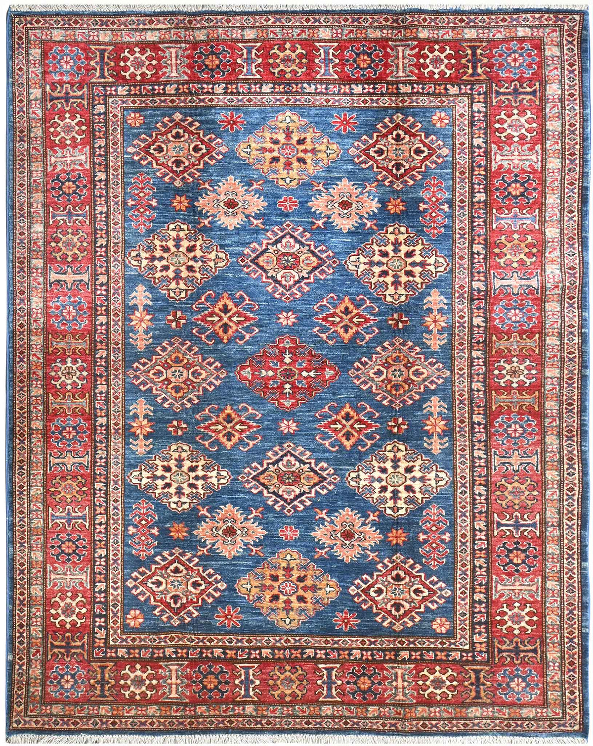 Handmade Kazak Wool Rug 1.91 X 1.52 m (6.2 X 4.9 ft)