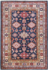 Handmade Kazak Wool Rug 1.90 X 1.24 m (6.2 X 4 Ft)