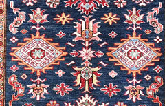 Handmade Kazak Wool Rug 1.90 X 1.24 m (6.2 X 4 Ft)