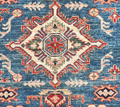 Handmade Kazak Wool Rug 1.57 X 1.02 m (5.1 X 3.3 ft)