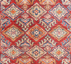 Handmade Kazak Wool Rug 1.36 X 0.85 m (4.4 X 2.7 ft)