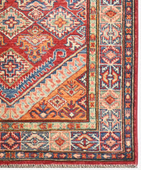 Handmade Kazak Wool Rug 1.36 X 0.85 m (4.4 X 2.7 ft)