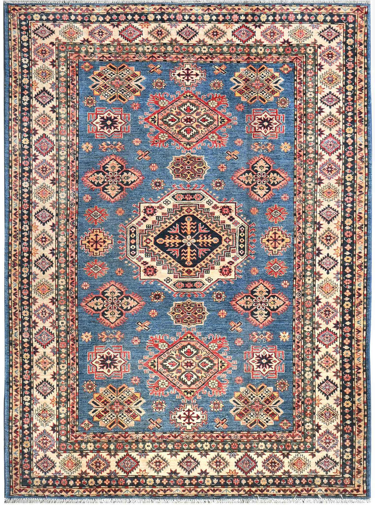 Handmade Kazak Wool Rug 2.37 X 1.70 m (7.7 X 5.5 ft)