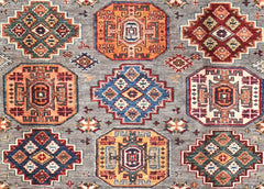 Handmade Kazak Wool Rug 2.42 X 1.73 m (7.9 X 5.6 ft)