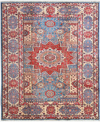 Handmade Kazak Wool Rug 1.92 X 1.58 m (6.2 X 5.1 ft)