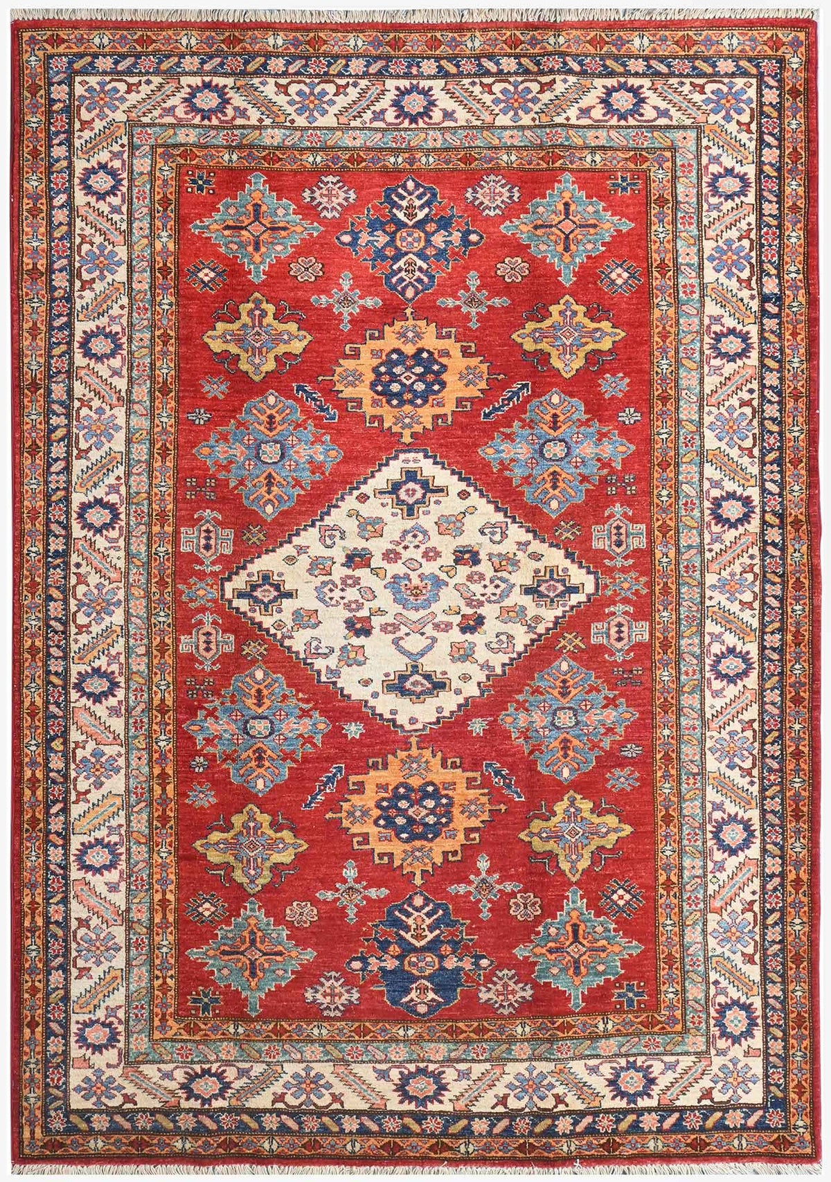 Handmade Kazak Wool Rug 2.36 X 1.70 m (7.7 X 5.5 ft)