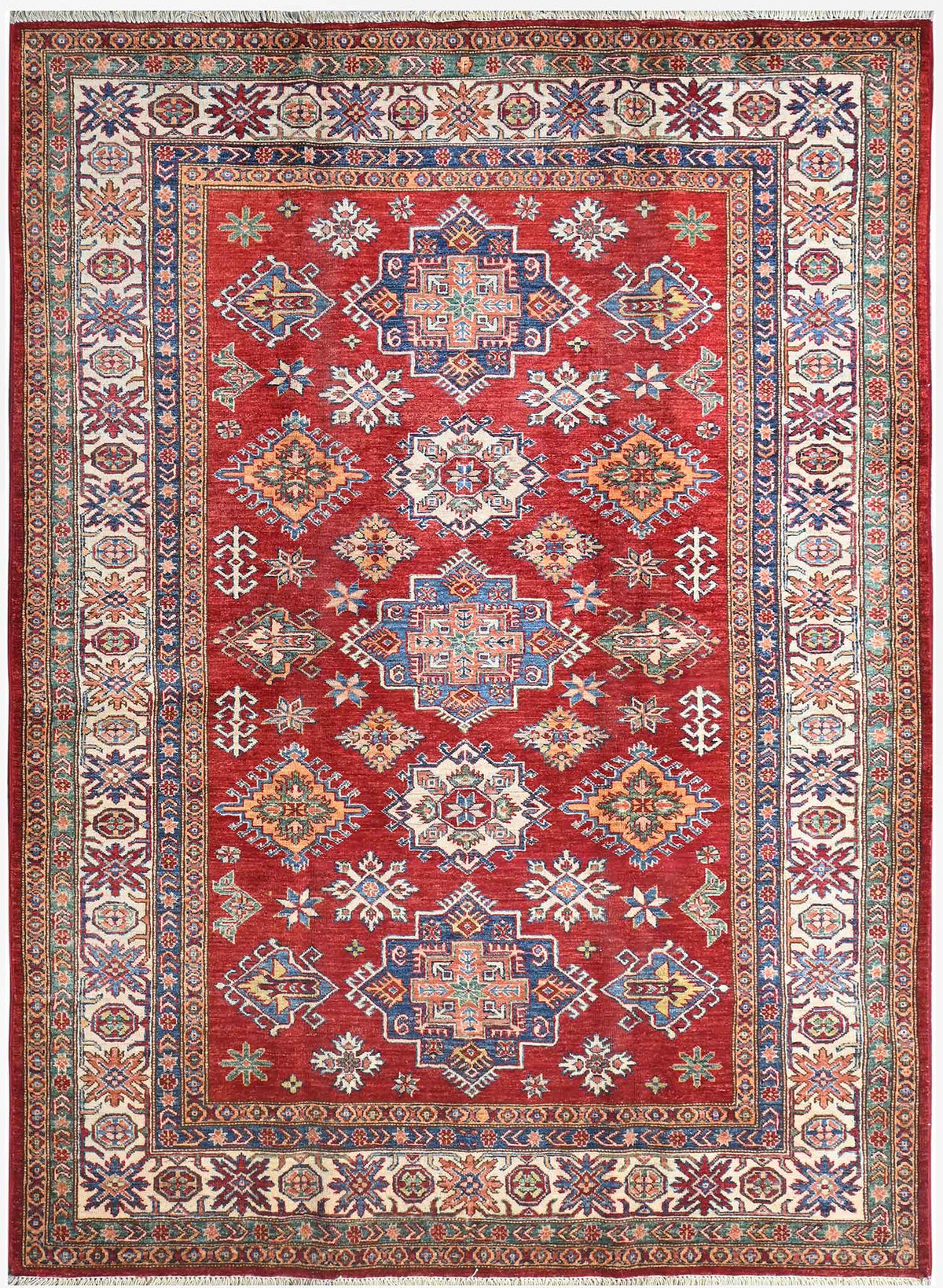 Handmade Kazak Wool Rug 2.58 X 1.70 m (8.4 X 5.5 ft)