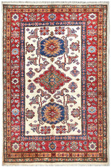 Handmade Kazak Wool Rug 1.49 X 0.99 m (4.8 X 3.2 ft)