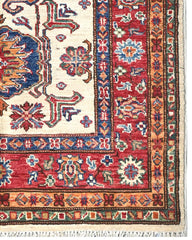 Handmade Kazak Wool Rug 1.49 X 0.99 m (4.8 X 3.2 ft)