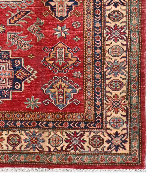 kazak-handmade-wool-rug-corner