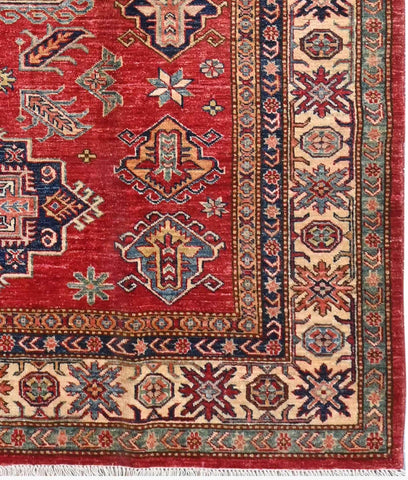 kazak-handmade-wool-rug-corner