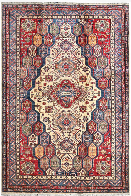 Handmade Kazak Wool Rug 2.56 X 1.67 m (8.3 X 5.4 ft)