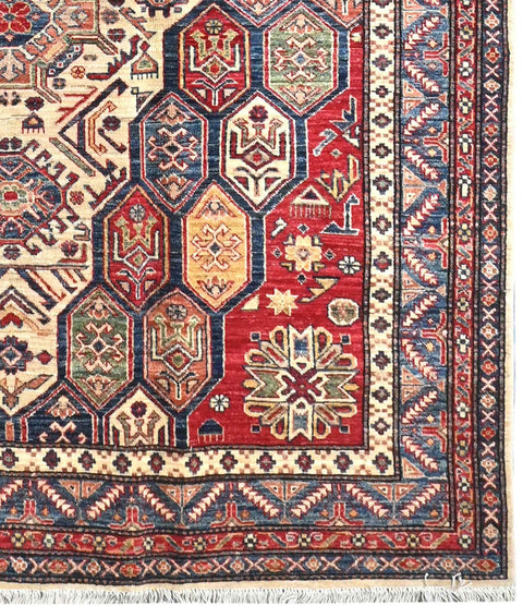 kazak-handmade-wool-rug-corner