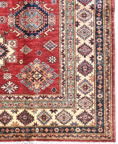 kazak-handmade-wool-rug-corner