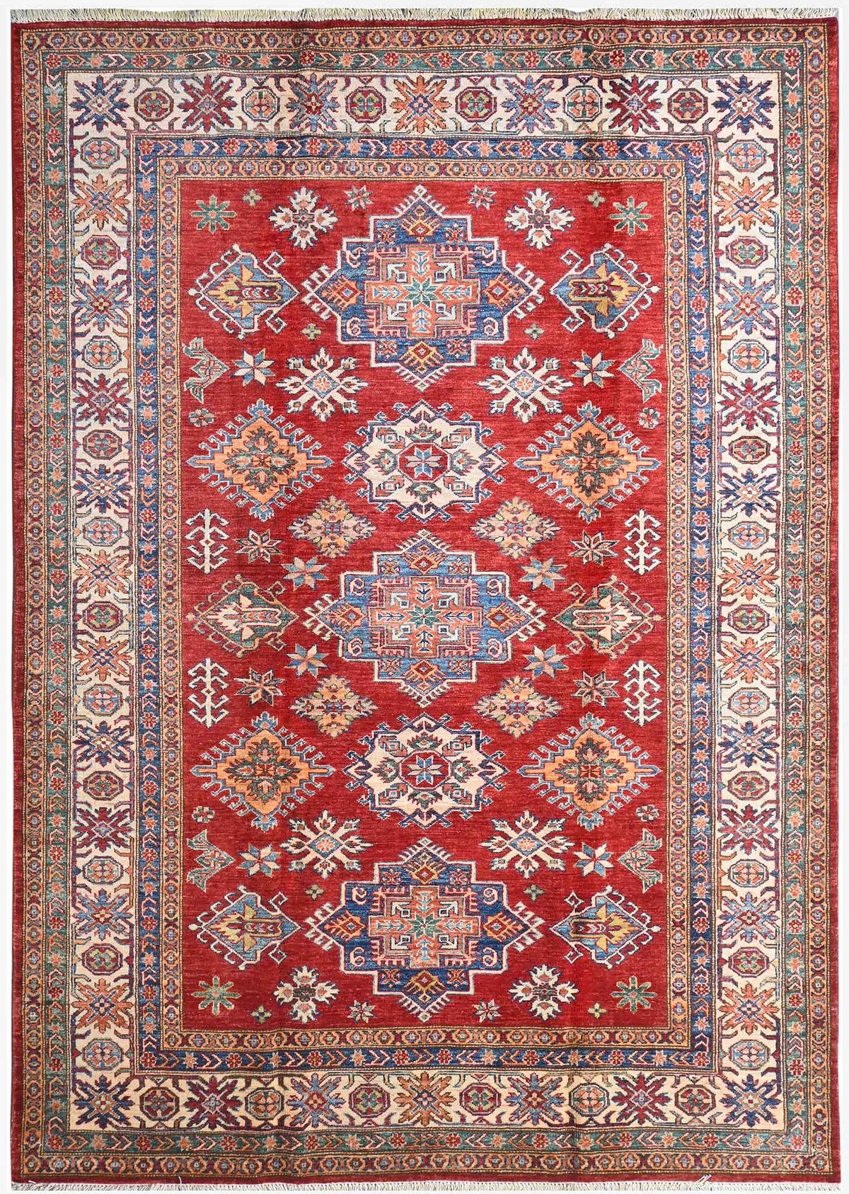 Handmade Kazak Wool Rug 2.45 X 1.79 m (8 X 5.8 ft)