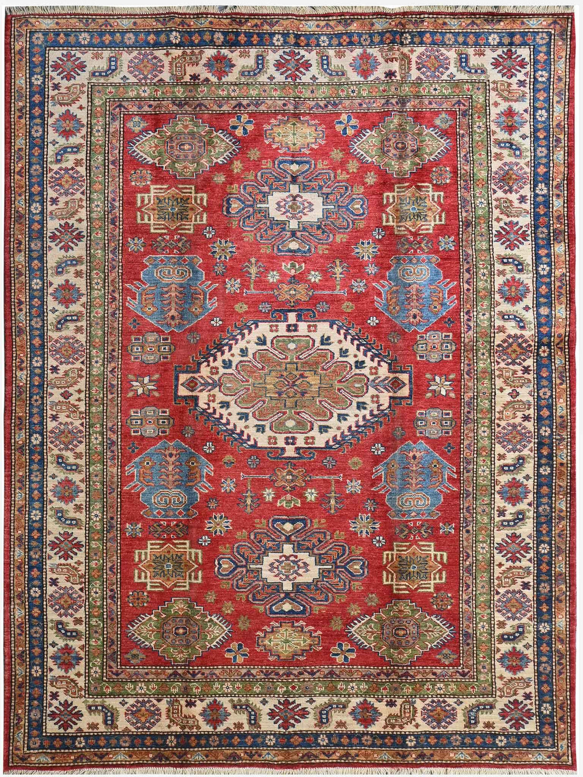 Handmade Kazak Wool Rug 2.38 X 1.68 m (7.8 X 5.5 ft)