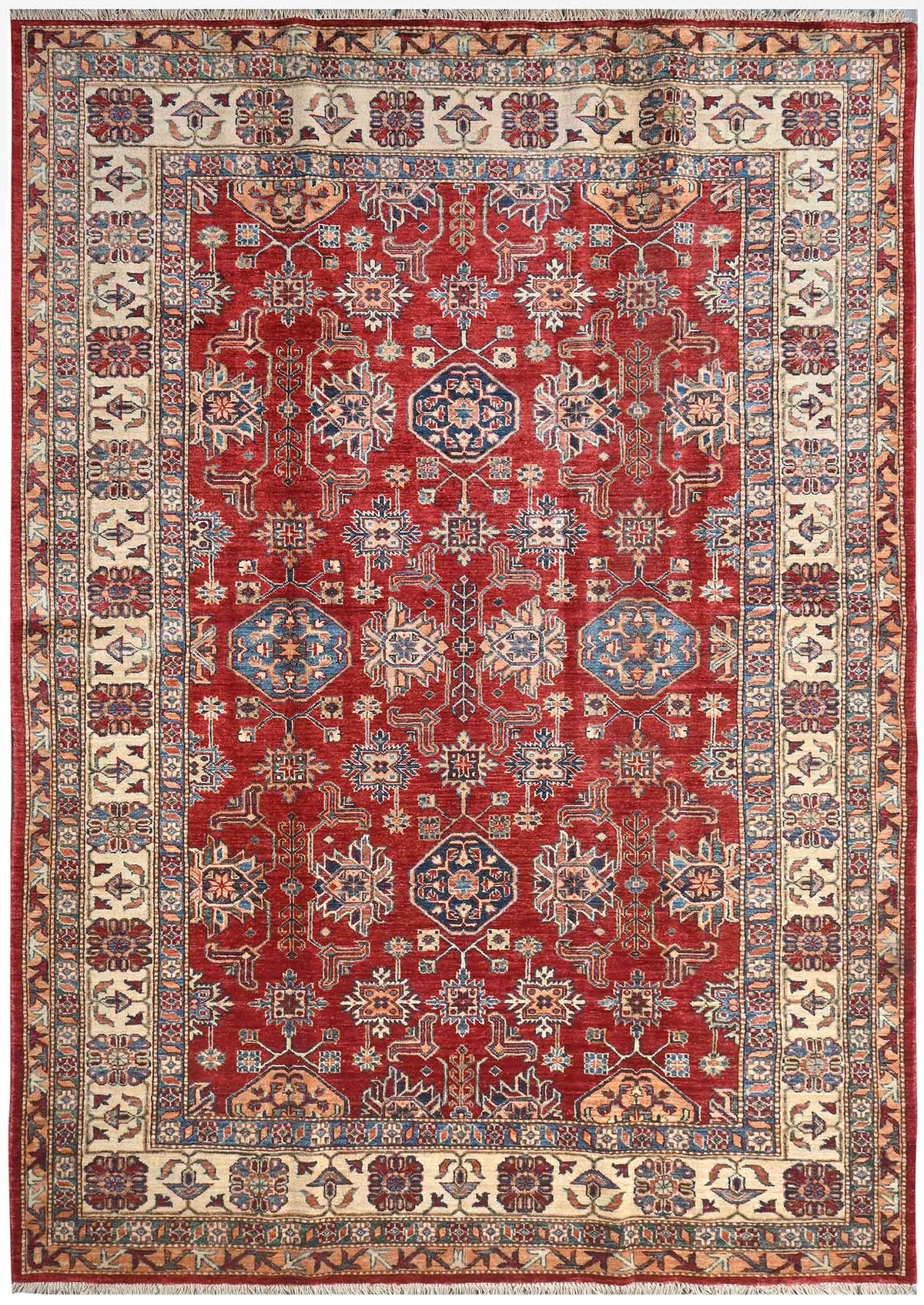 Handmade Kazak Wool Rug 2.70 X 1.84 m (8.8 X 6 ft)