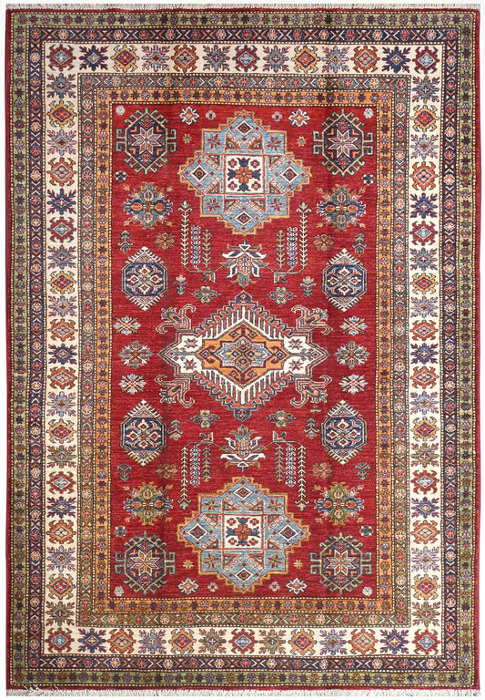 Handmade Kazak Wool Rug 2.48 X 1.72 m (8.1 X 5.6 ft)