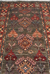 Kazak Natural Dye Wool Runner Rug  3.08 X 0.83 m (10.1 X 2.7 ft)