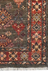 Kazak Natural Dye Wool Runner Rug  3.08 X 0.83 m (10.1 X 2.7 ft)