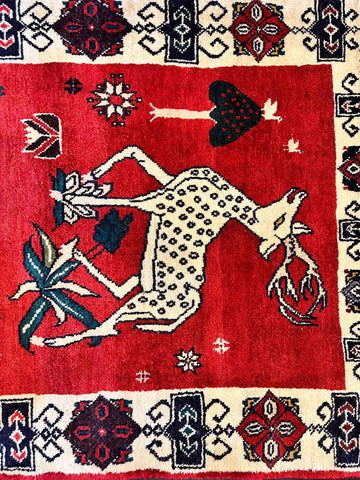 225 x 101 cm Festive tribal Persian Qashqai rug - Rugoutlet