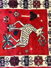225 x 101 cm Festive tribal Persian Qashqai rug