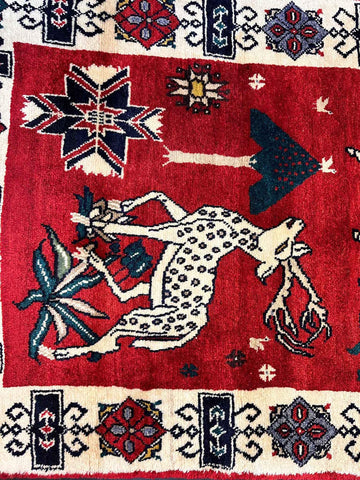 225 x 101 cm Festive tribal Persian Qashqai rug - Rugoutlet