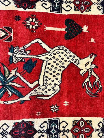 225 x 101 cm Festive tribal Persian Qashqai rug - Rugoutlet