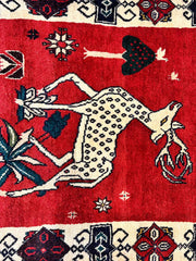 225 x 101 cm Festive tribal Persian Qashqai rug