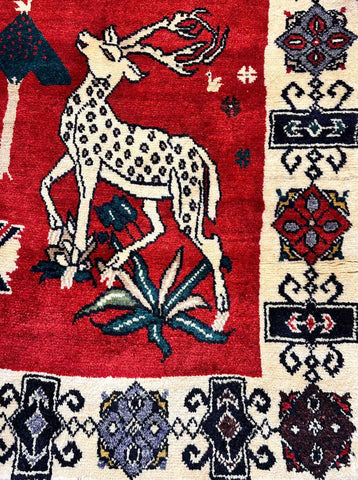 225 x 101 cm Festive tribal Persian Qashqai rug - Rugoutlet