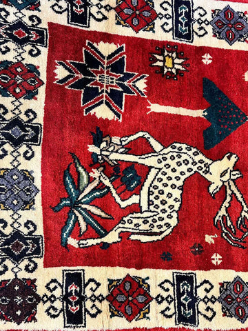 225 x 101 cm Festive tribal Persian Qashqai rug - Rugoutlet