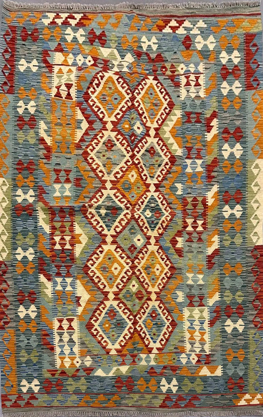 Afghan Kilim Handmade Rug 254 x 180 cm (8.33 x 5.91 ft)