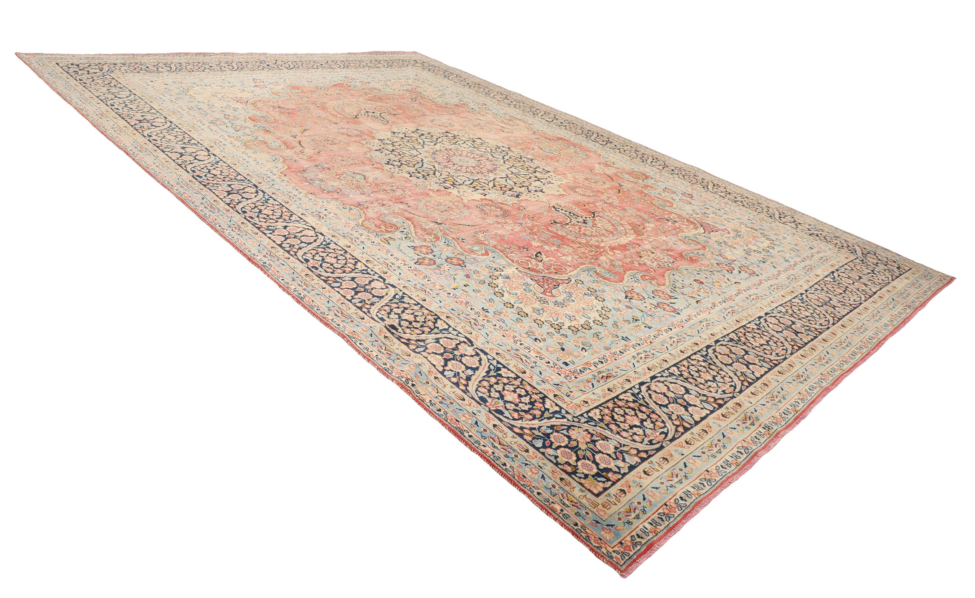 Amber Courtyard Kerman Rug