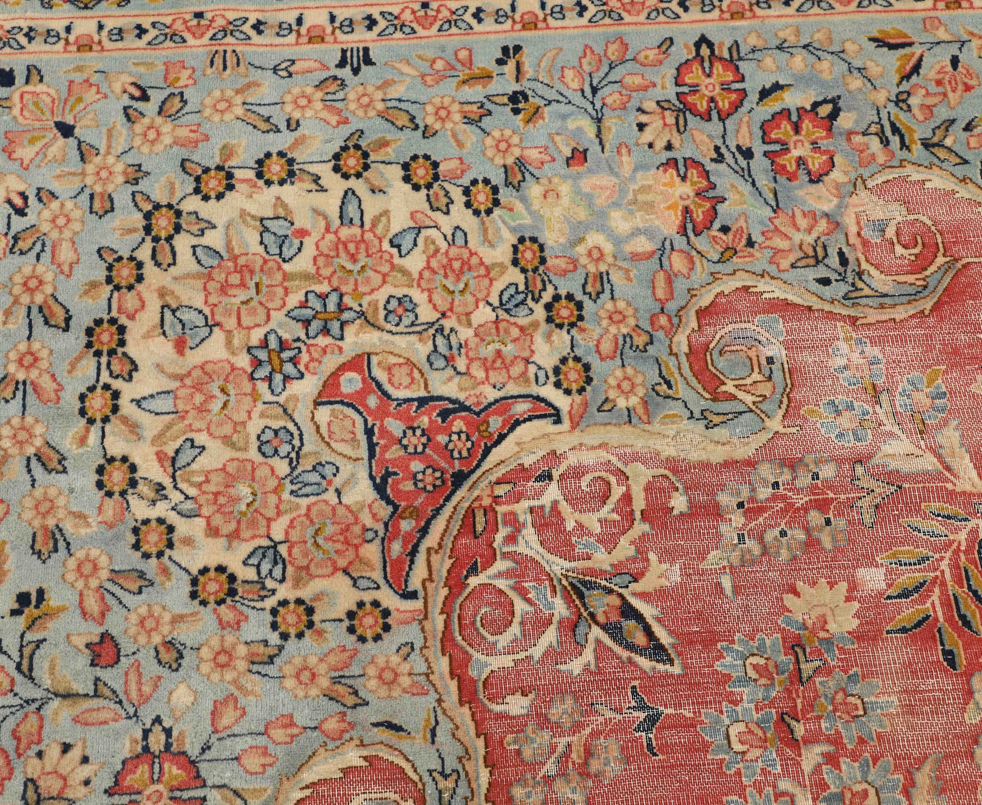 Amber Courtyard Kerman Rug