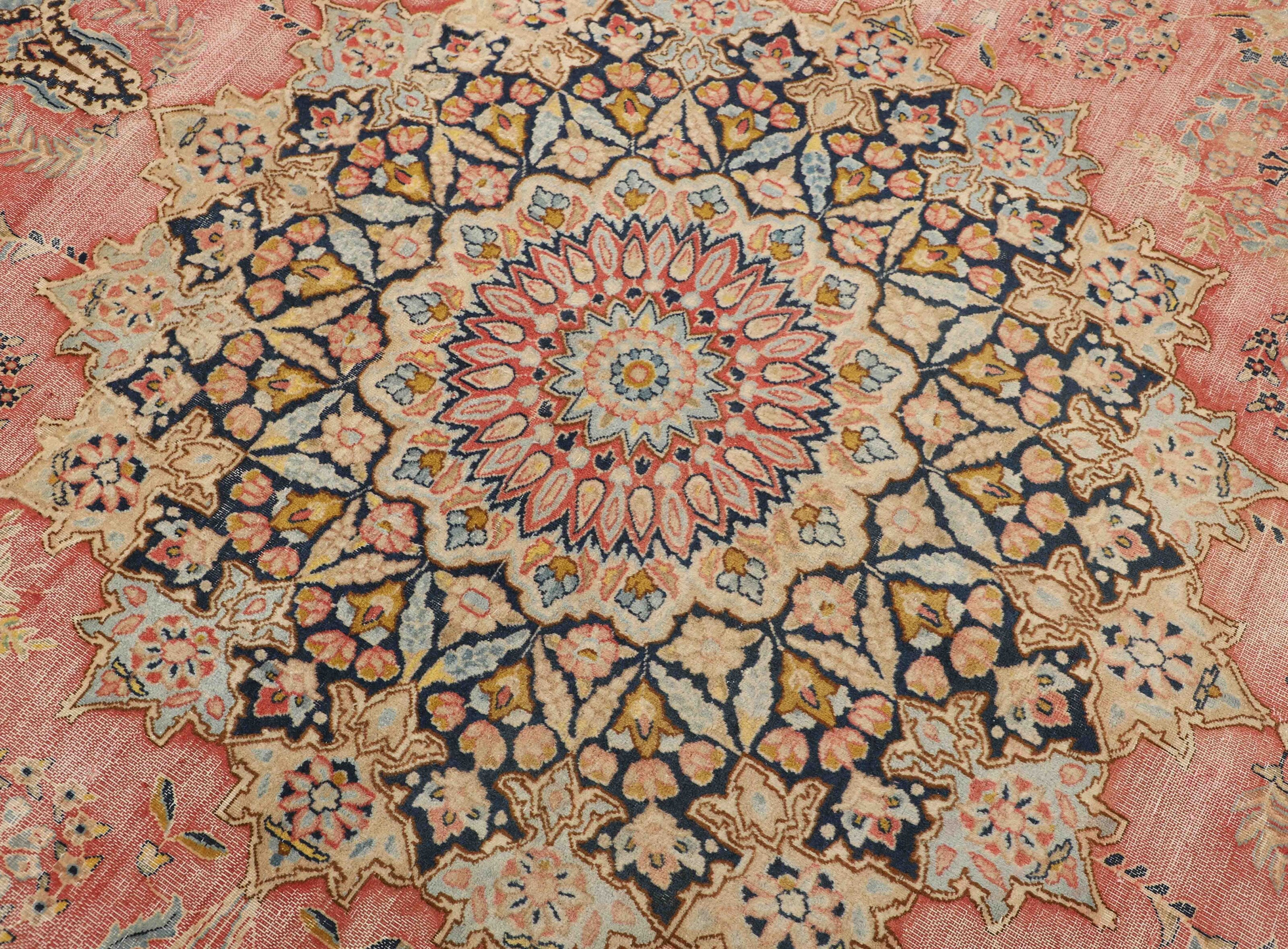 Amber Courtyard Kerman Rug