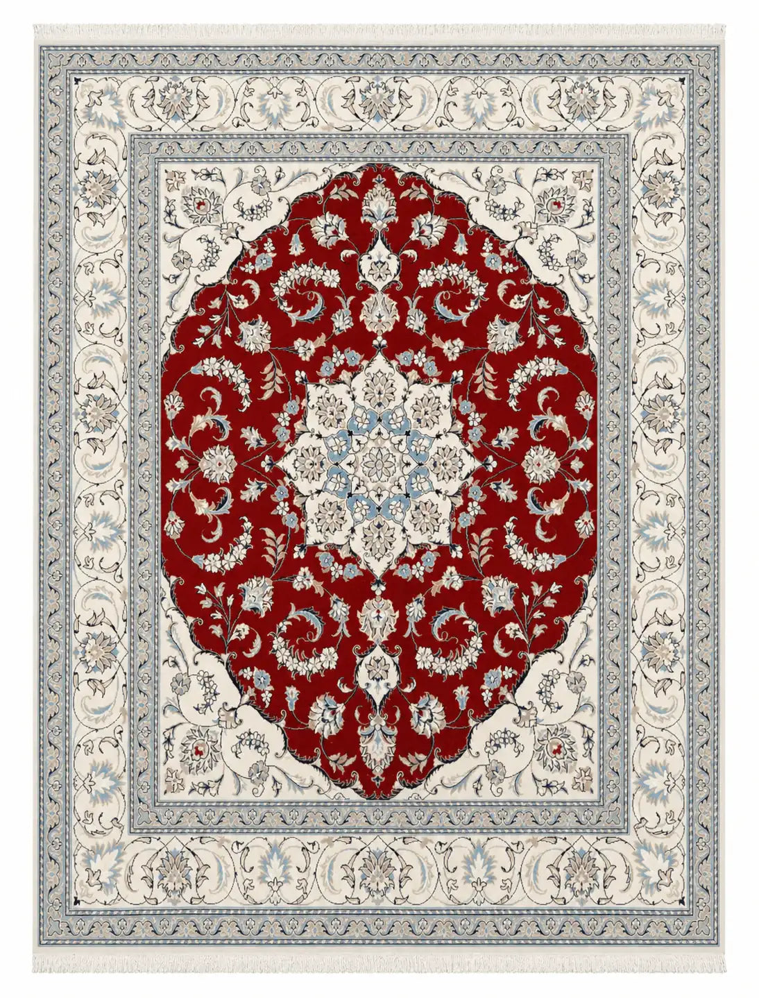 Nain Silk & Wool Rug 255 x 195 cm (8.37 x 6.40 ft)