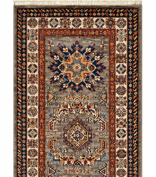 Kazak Natural Dye Wool Runner Rug  2.97 X 0.83 m (9.7 X 2.7 ft)