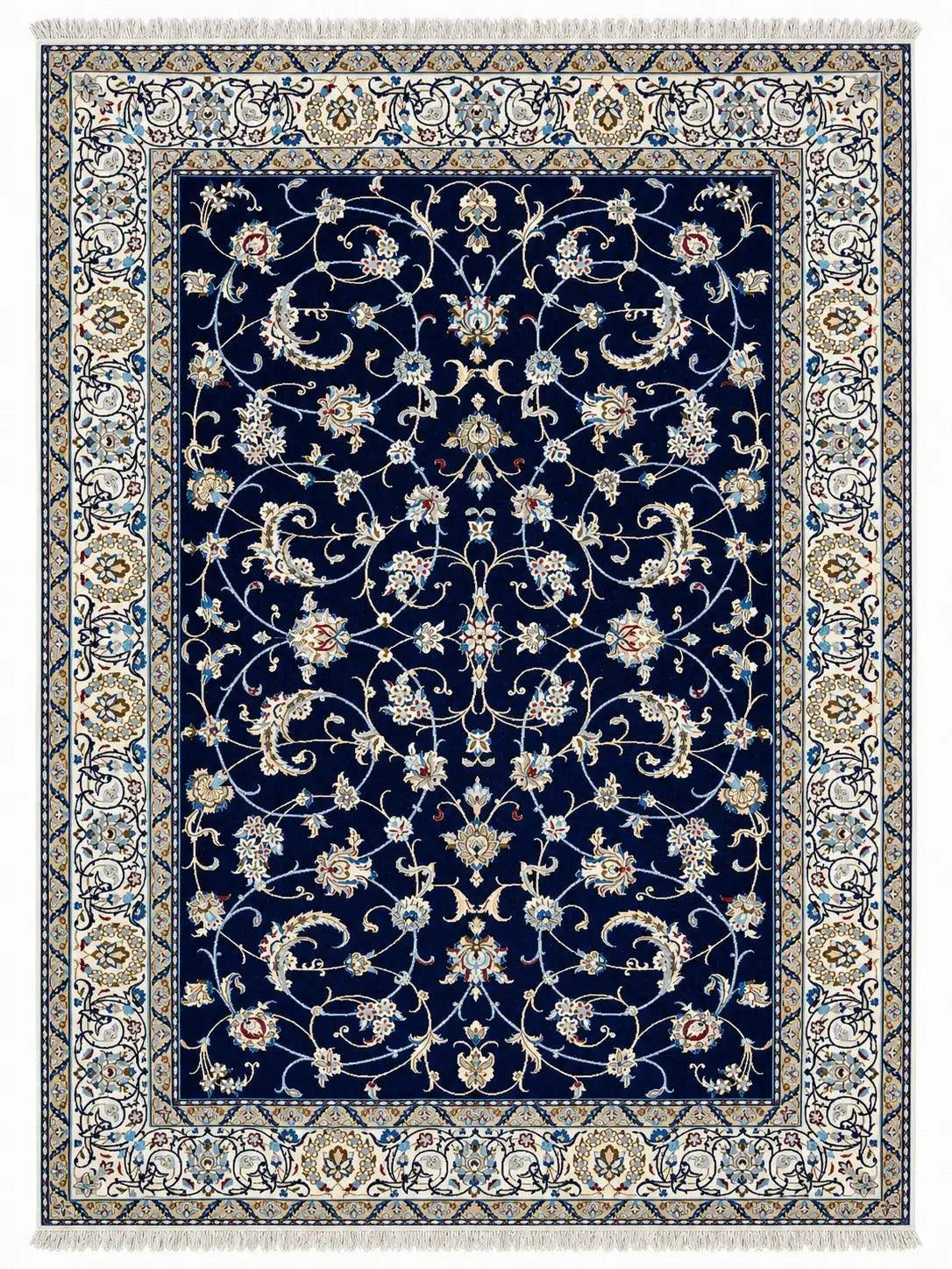 Nain Traditional Blue Rug 300 x 204 cm (9.84 x 6.69 ft)