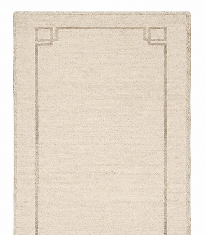 Beige Runner Wool Rug 296 x 81 cm (9.71 x 2.66 ft)