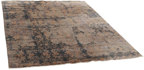 Damask Rug – Beige & Black – 245 × 307 cm
