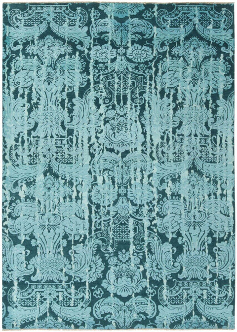 Damask Rug – Blue – 175 × 247 cm