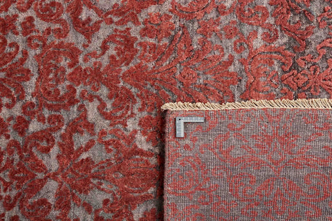 Damask Rug – Brown & Red – 296 × 402 cm