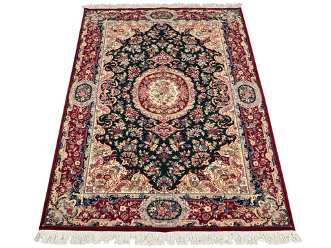 Handmade Indo-Sarouk Wool Persian Style Rug - 284 × 186 cm