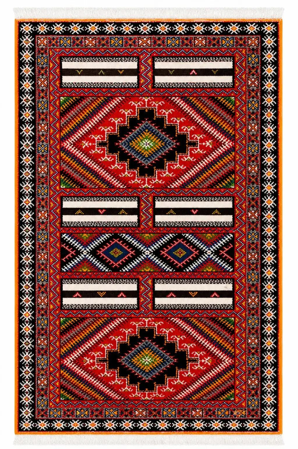 Nomadic Berber Piled Rug 217 x 113 cm (7.12 x 3.71 ft)
