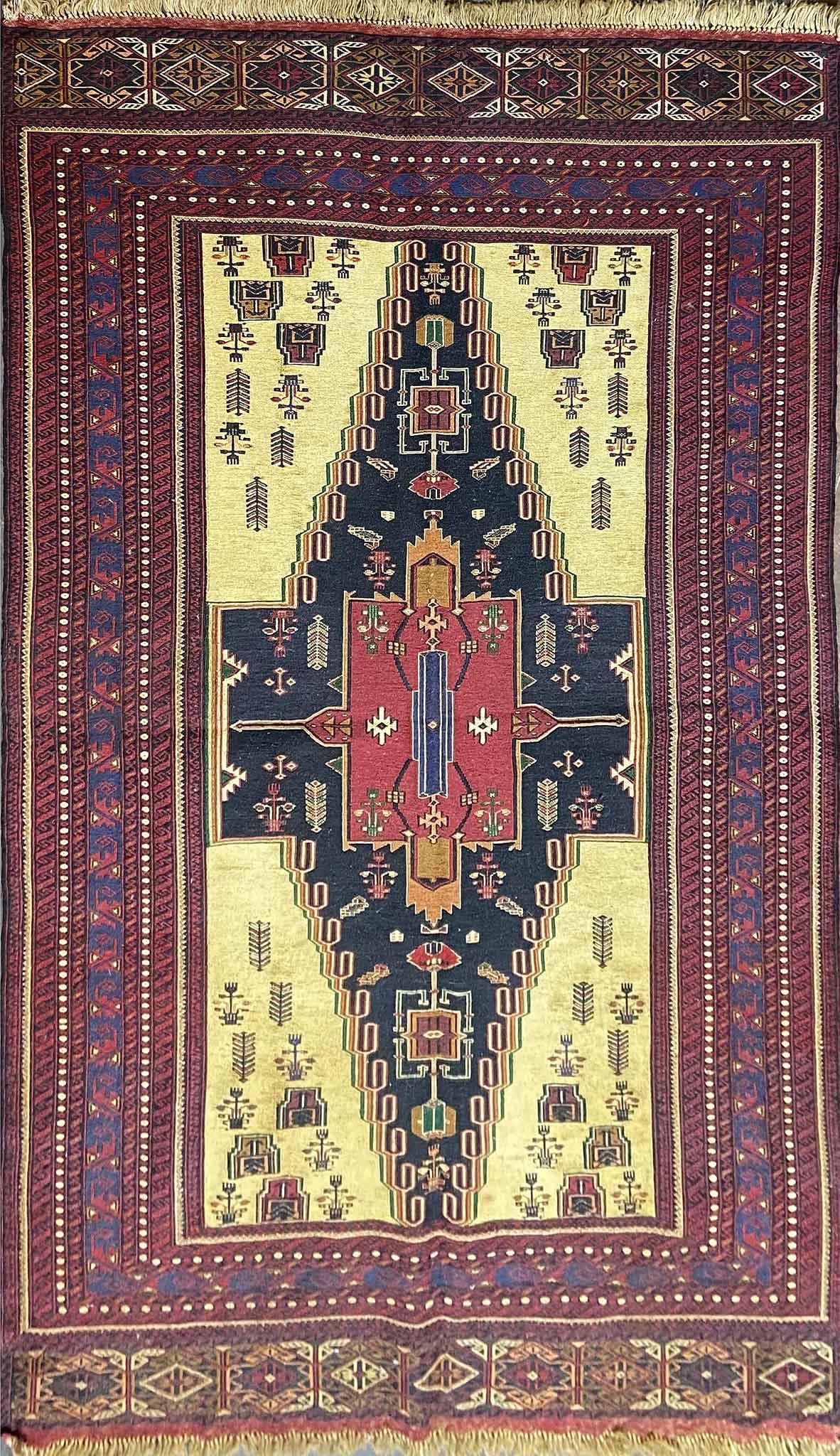 Baluch Sumak Kilim Tribal Wool Rug Handmade 223 x 140 m