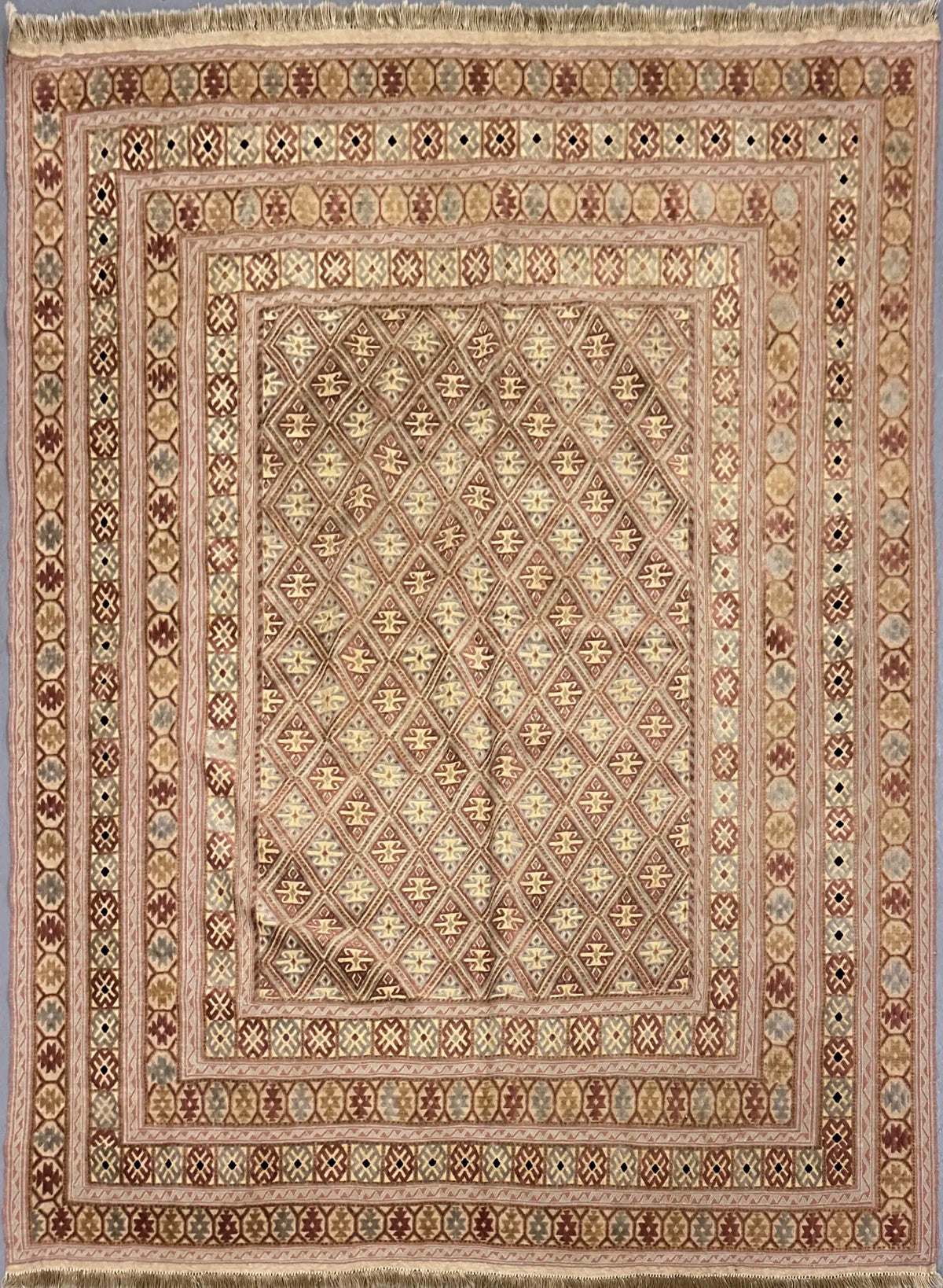 Fine Afghan Mushwani Handmade Rug 197 x 187 cm (6.46 x 6.14 ft)